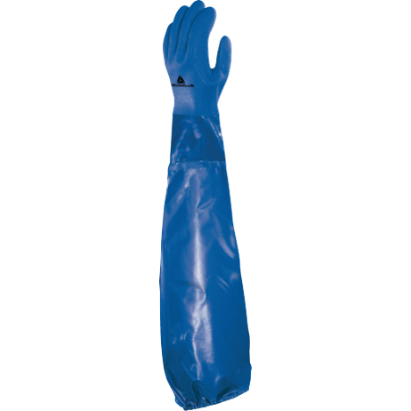 Delta Plus PETRO VE766 – Shoulder-Length PVC Safety Gloves for Chemical Protection