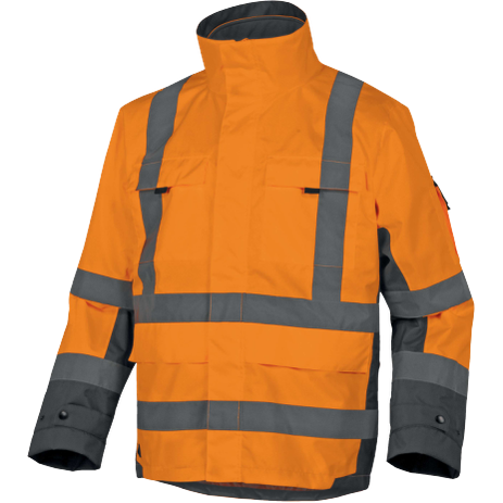 Delta Plus TARMAC 5-in-1 High-Vis Waterproof Parka – Modular & Breathable