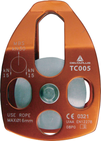 Delta Plus TC005 Swinging Flange Pulley – Durable Aluminum for Rope Access