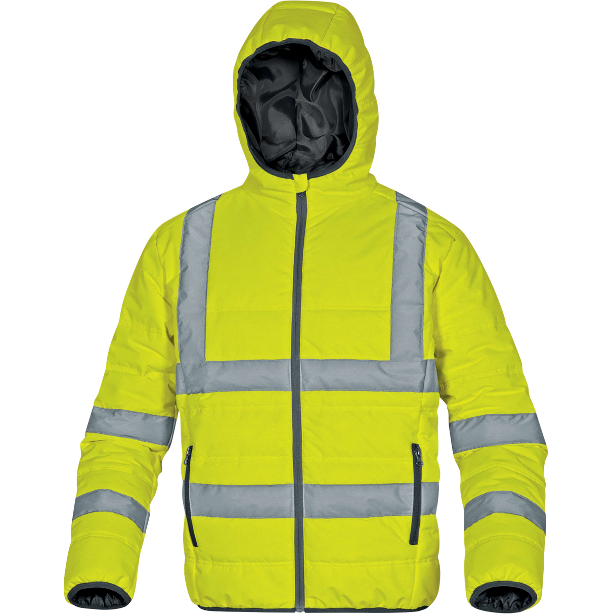 Delta Plus DOONHV High-Visibility Water-Repellent Down Jacket – Durable, Warm & Eco-Friendly