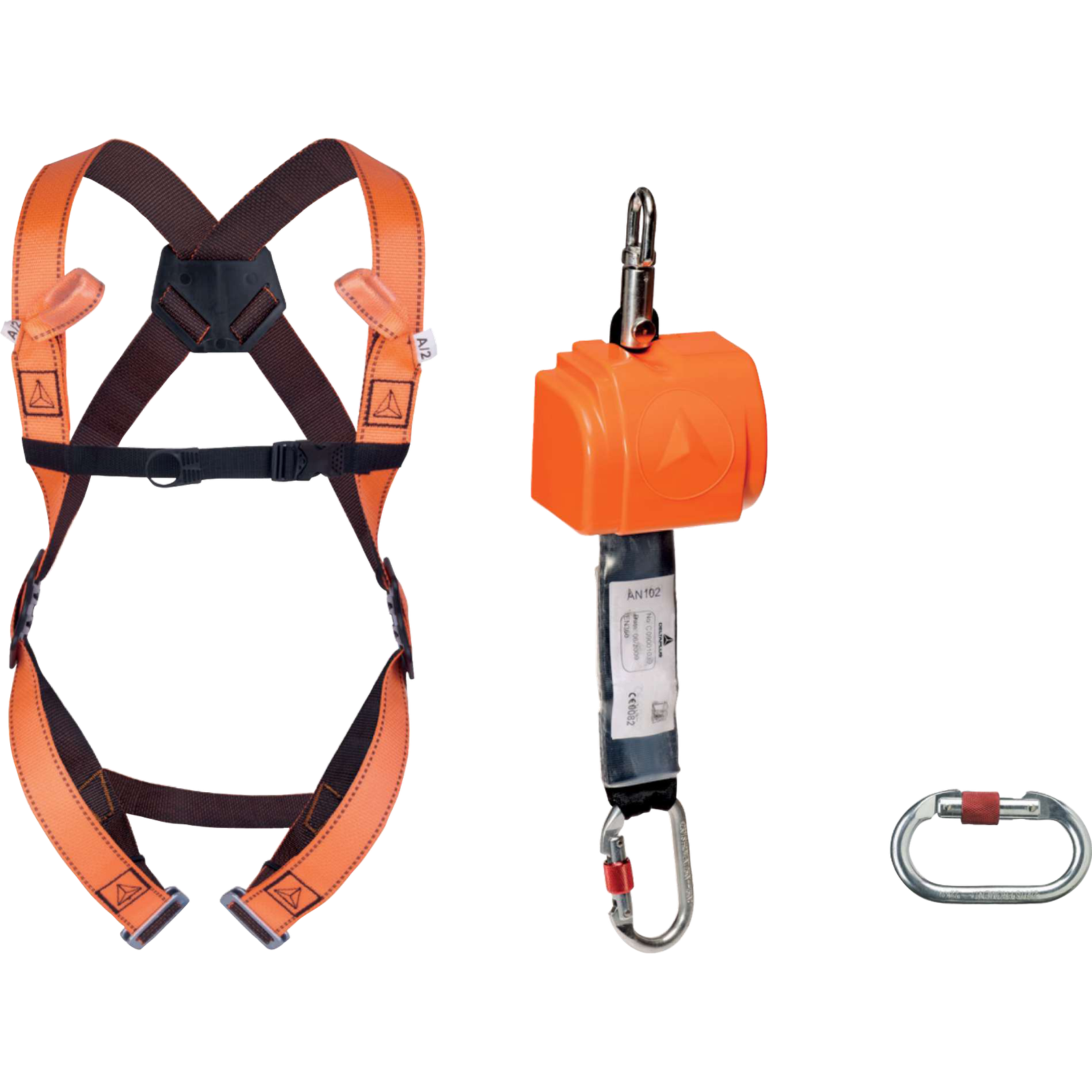 Delta Plus ELARA140 - Fall Arrest Kit with Two-Coloured Harness & Self-Retractable Fall Arrester