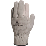 Delta Plus FCN29 Mechanical Leather Gloves – Cowhide, Grain & Split Leather, Multi-Purpose Design
