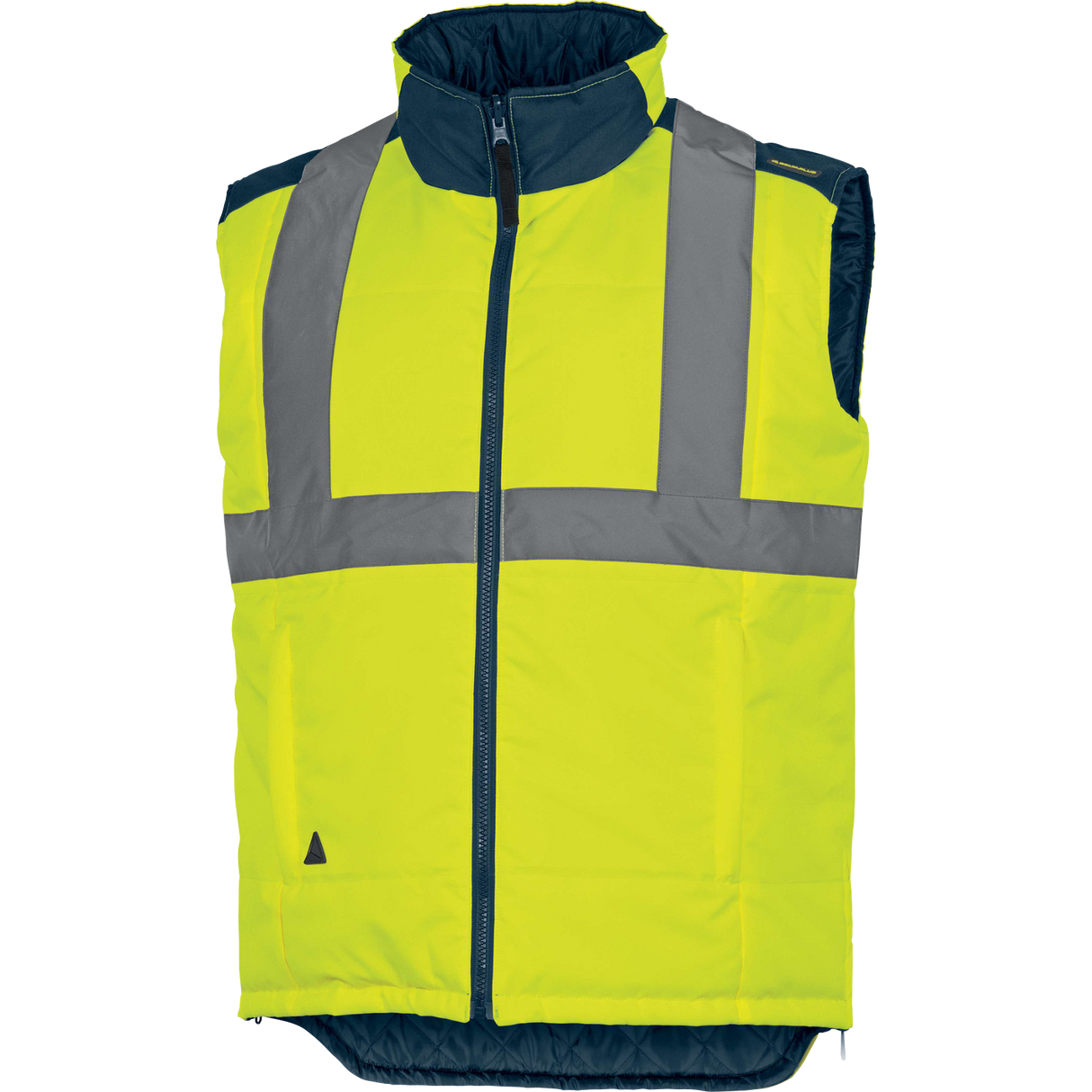 Delta Plus FIDJI HV Reversible High-Visibility Bodywarmer – Waterproof, Warm, & Durable