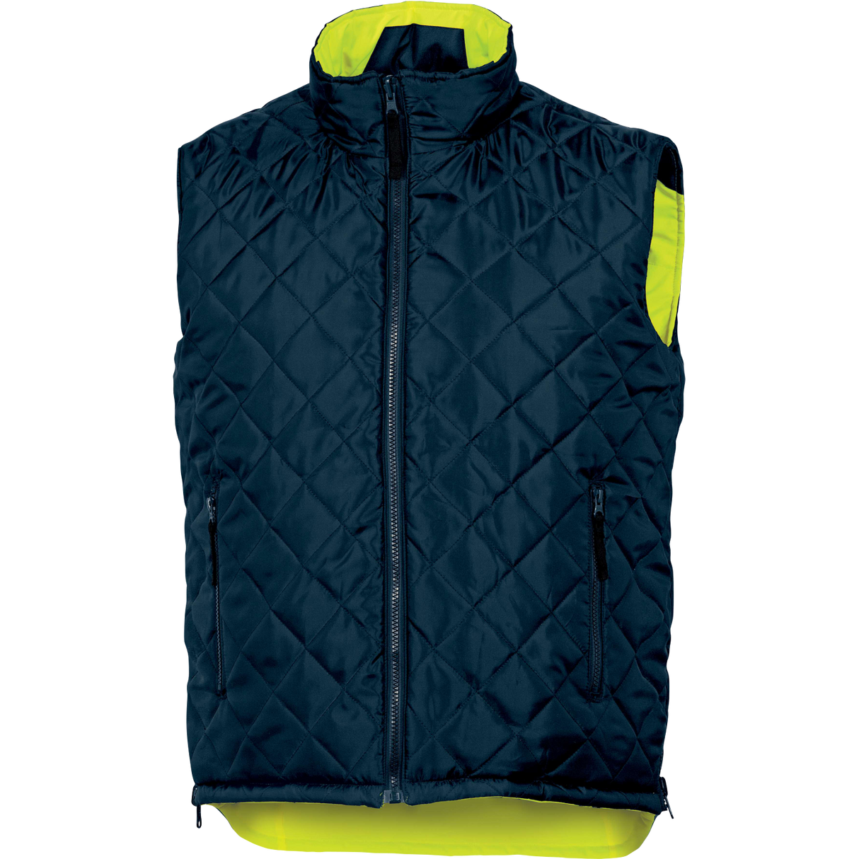 Delta Plus FIDJI HV Reversible High-Visibility Bodywarmer – Waterproof, Warm, & Durable