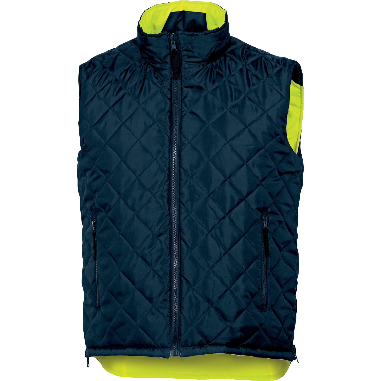 Delta Plus FIDJI HV Reversible High-Visibility Bodywarmer – Waterproof, Warm, & Durable
