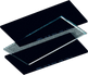 Delta Plus FILTER-IN - Clear Welding Screens – Pack of 5, Polycarbonate, 108x51mm