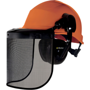 Delta Plus FORESTIER 3 Safety Helmet – Forestry Protection with Mesh Visor & Ear Defenders