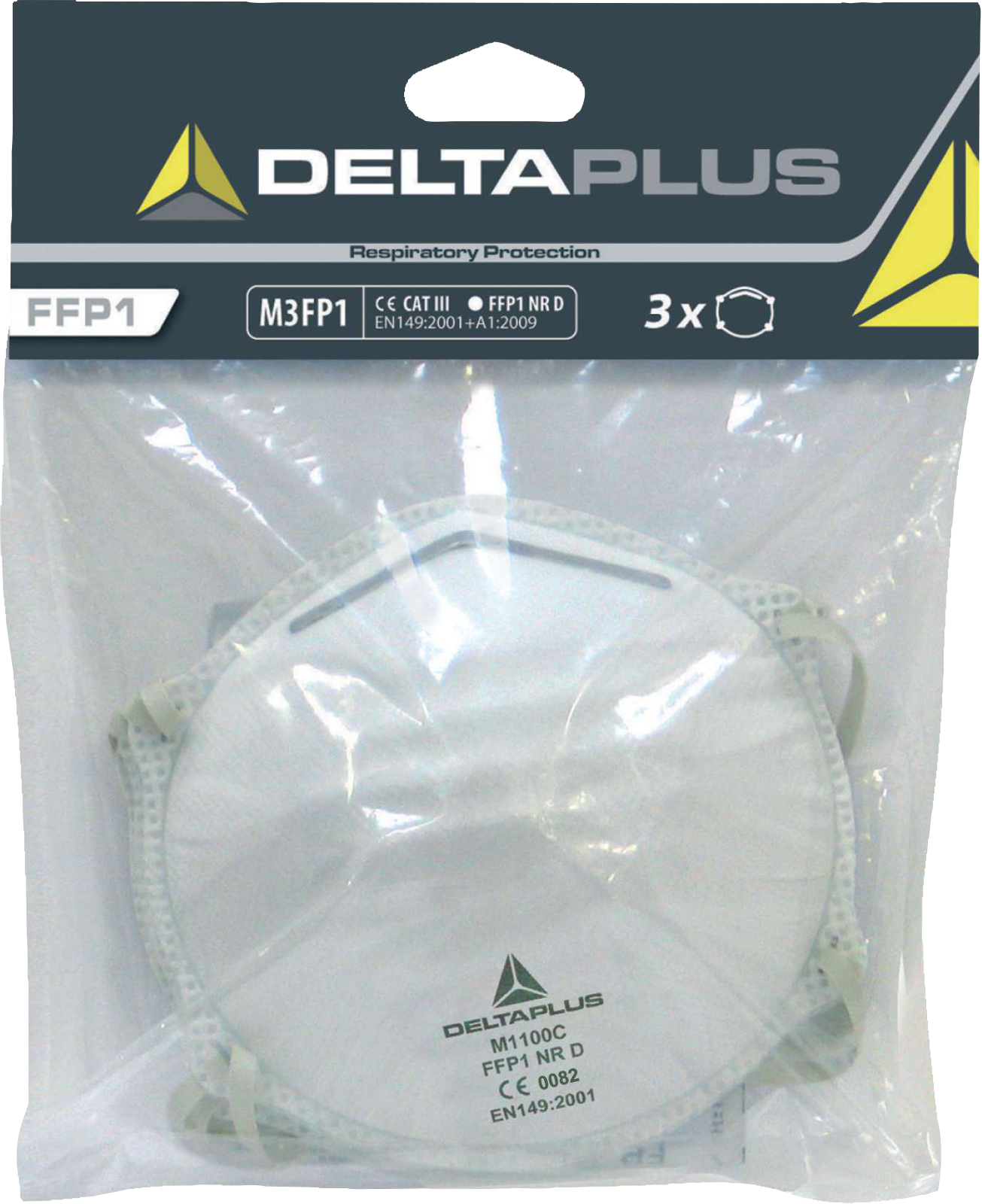 Delta Plus M3FP1 P1 Disposable Masks - Pack of 3