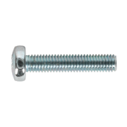 Sealey Machine Screw M5 x 25mm Pan Head Pozi Zinc Pack of 50