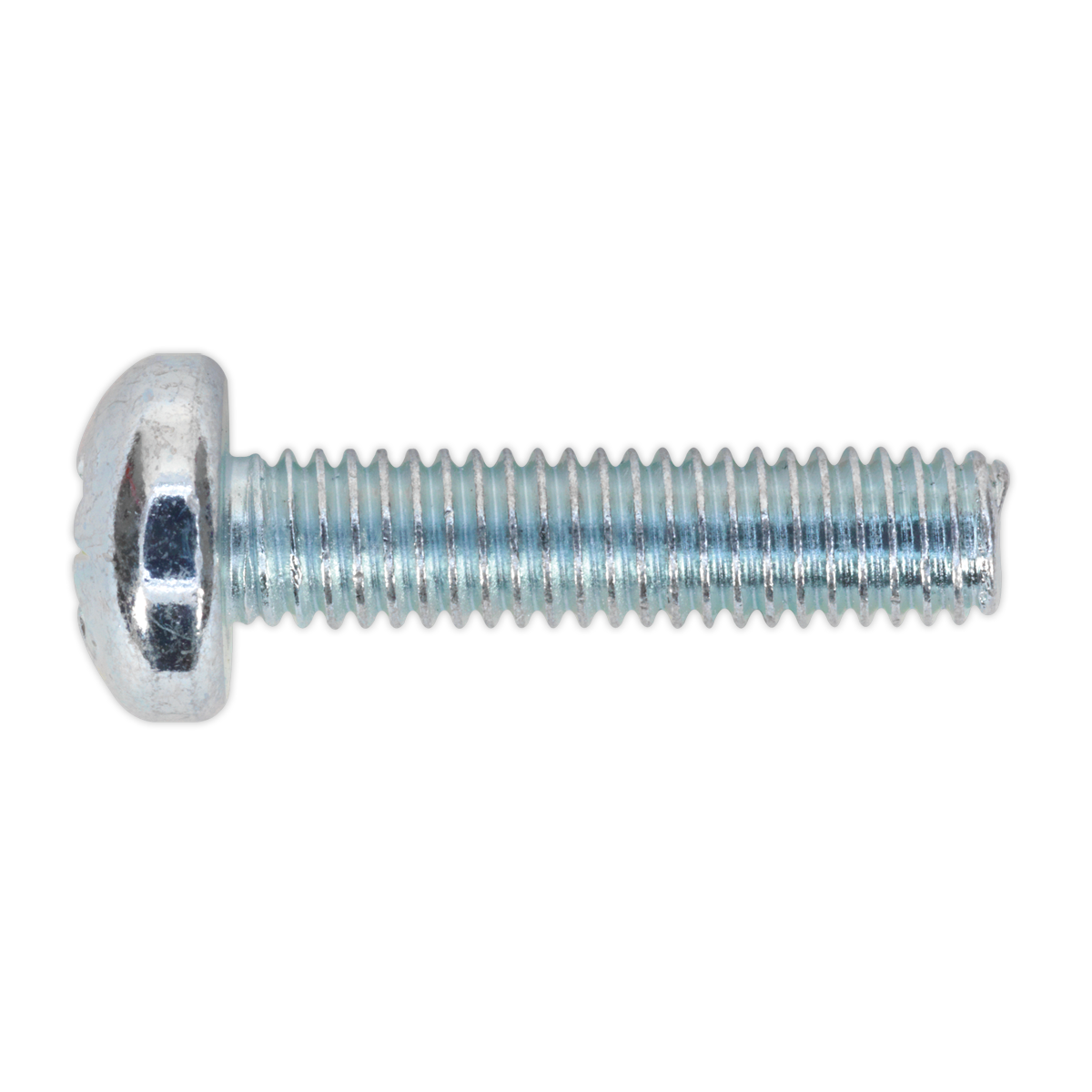 Sealey Machine Screw M6 x 25mm Pan Head Pozi Zinc Pack of 50