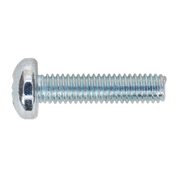 Sealey Machine Screw M6 x 25mm Pan Head Pozi Zinc Pack of 50