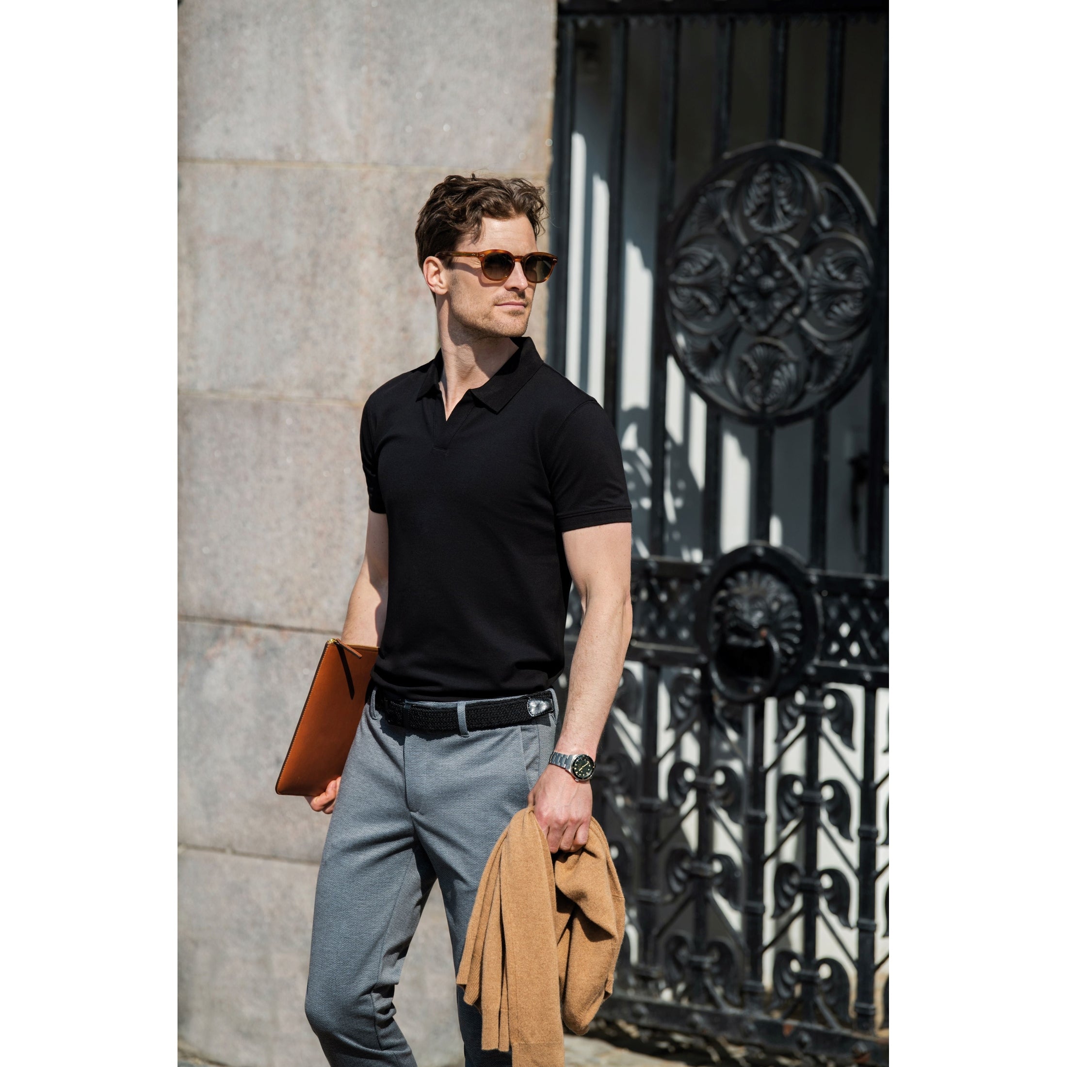 Nimbus Harvard V-Neck  Stretch Deluxe Polo