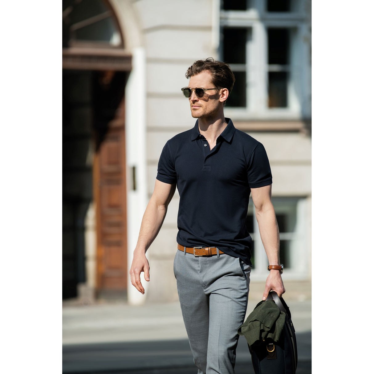 Nimbus Harvard V-Neck  Stretch Deluxe Polo