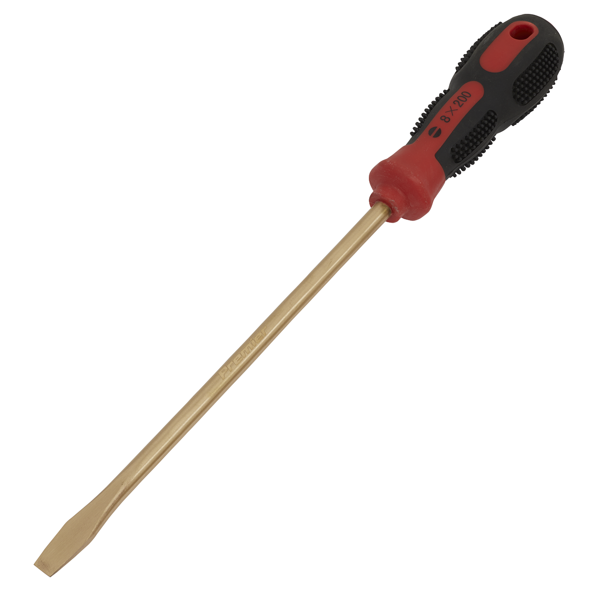 Sealey Screwdriver Slotted 8 x 200mm - Non-Sparking