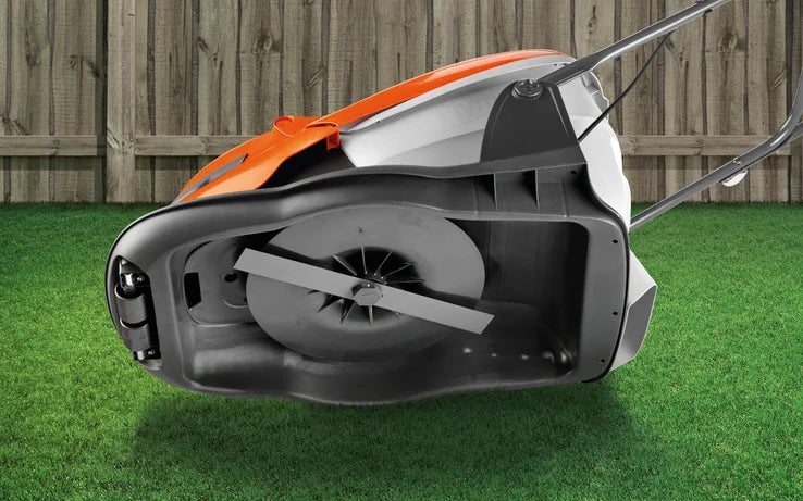 FLYMO EasiGlide 360 – Hover Collect Lawnmower for Easy Mowing & Storage