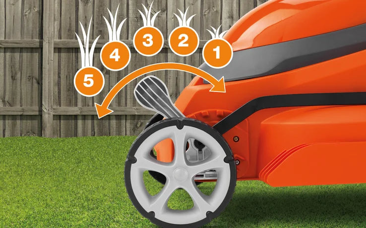 FLYMO EasiStore 340R – Compact Electric Lawnmower