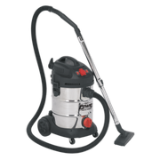 Sealey Vacuum Cleaner Industrial 30L 1400W/230V Stainless Drum Auto Start