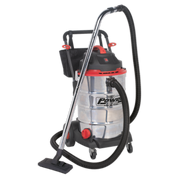 Sealey Vacuum Cleaner Wet & Dry 60L Stainless Drum 1600W/230V