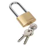 Sealey Brass Body Padlock Long Shackle 50mm