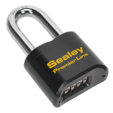 Sealey Steel Body Combination Padlock Long Shackle 62mm