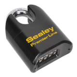 Sealey Steel Body Combination Padlock Shrouded Shackle 62mm