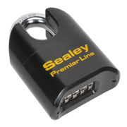 Sealey Steel Body Combination Padlock Shrouded Shackle 62mm