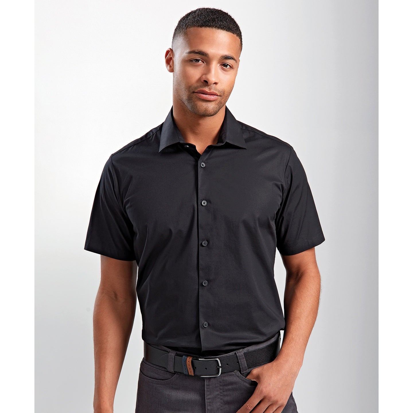 Premier Stretch Fit Cotton Poplin Short Sleeve Shirt