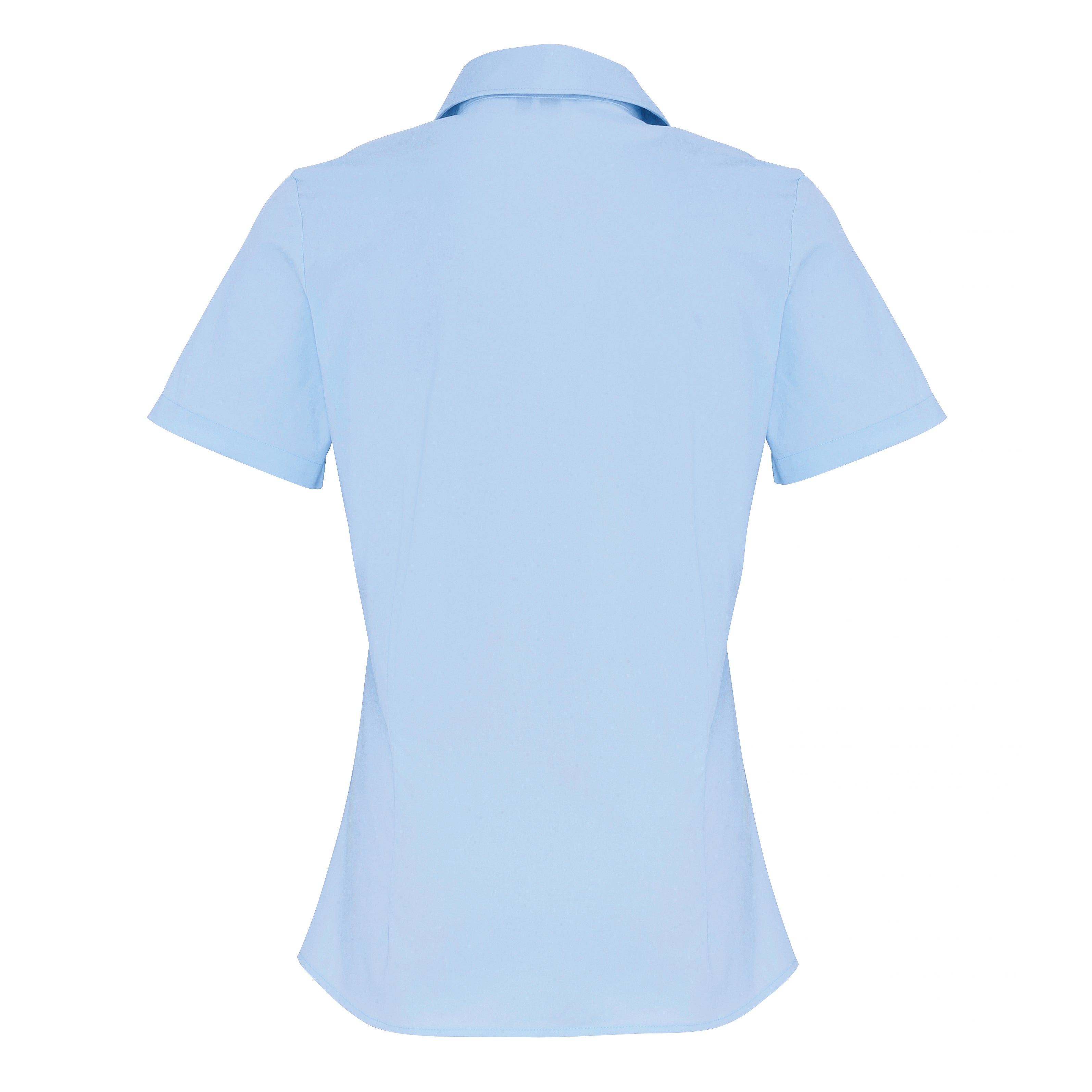 Premier Women's Stretch Fit Cotton Poplin Short Sleeve Blouse