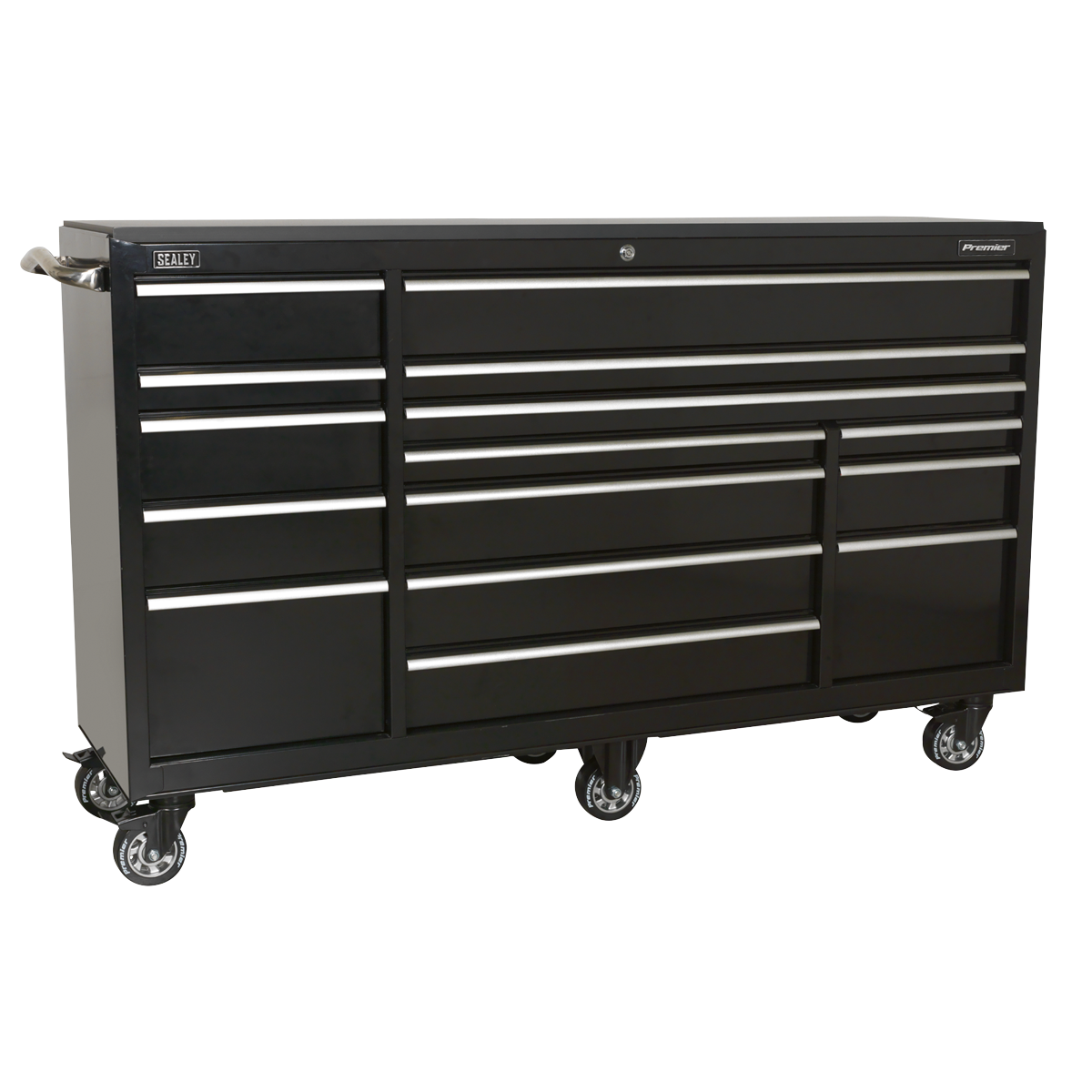Sealey Rollcab 15 Drawer 1845mm Heavy-Duty Black