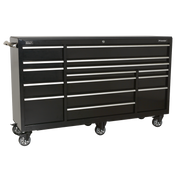 Sealey Rollcab 15 Drawer 1845mm Heavy-Duty Black