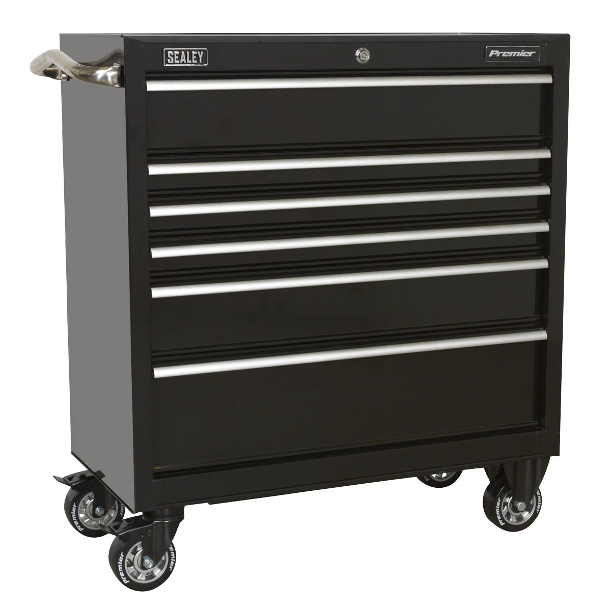 Sealey Rollcab 6 Drawer 930mm Heavy-Duty Black