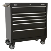 Sealey Rollcab 6 Drawer 930mm Heavy-Duty Black