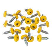 Sealey Numberplate Screw Plastic Enclosed Head 4.8 x 18mm Yellow Pack of 50