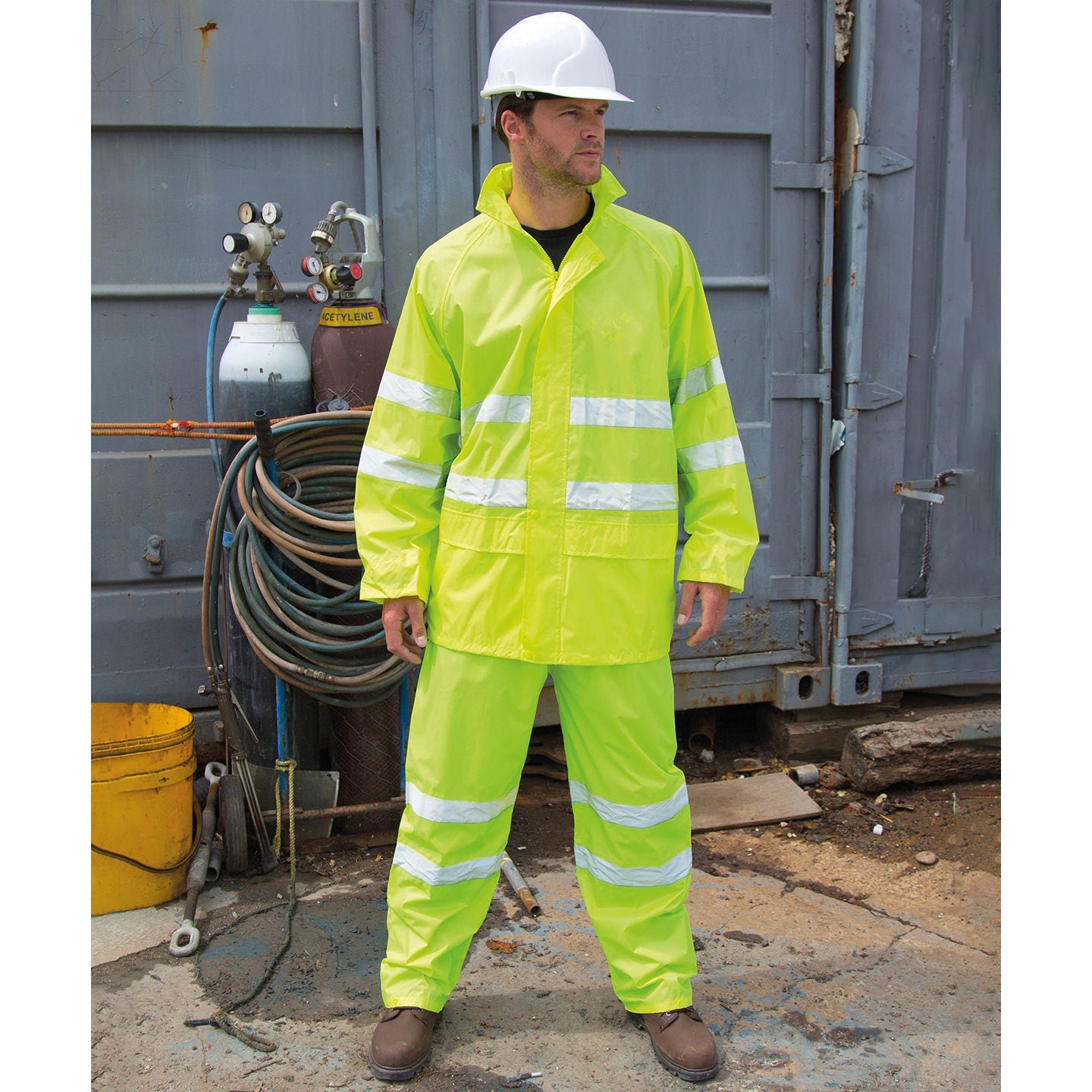 Result Safeguard High-Viz Waterproof Suit