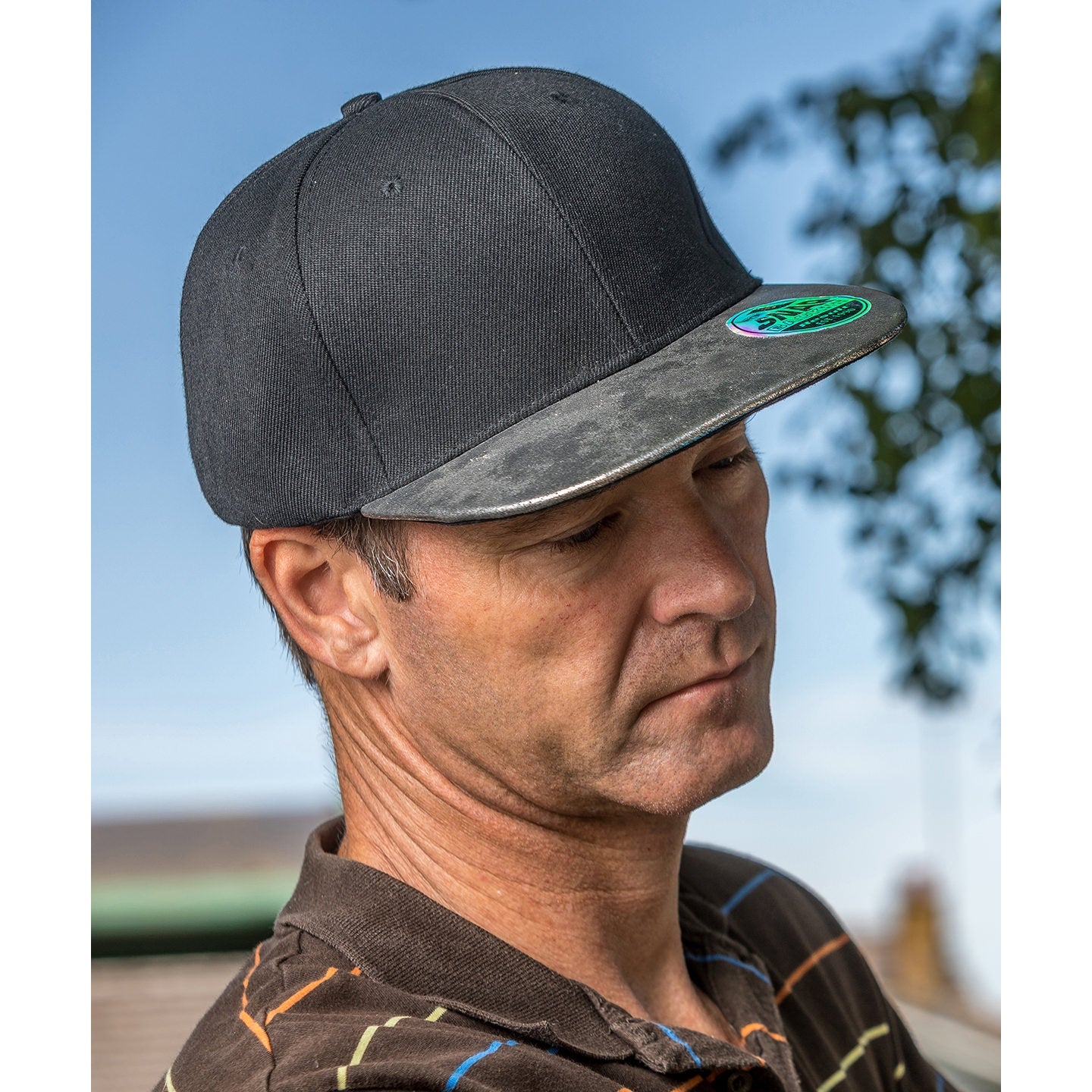 Result Headwear Bronx Glitter Flat Peak Snapback Cap