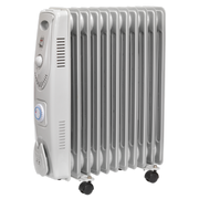 Sealey Oil Filled Radiator 2500W/230V 11-Element with Timer