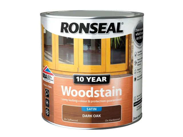 Ronseal 10 Year Woodstain Dark Oak 250ml