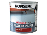 Ronseal Diamond Hard Floor Paint Satin Tile Red 2.5 litre