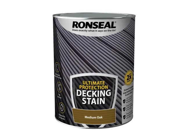 Ronseal Ultimate Protection Decking Stain Medium Oak 5 litre