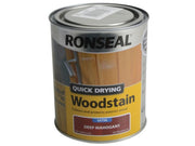 Ronseal Quick Drying Woodstain Satin Deep Mahogany 750ml