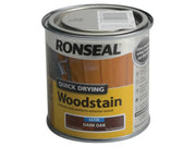 Ronseal Quick Drying Woodstain Satin Dark Oak 250ml