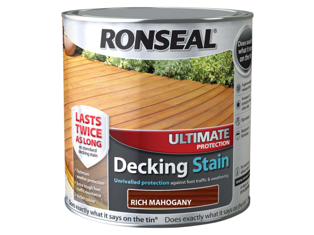 Ronseal Ultimate Protection Decking Stain Rich Mahogany 2.5 litre