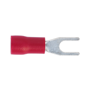 Sealey Easy-Entry Fork Terminal Ø3.7mm (4BA) Red Pack of 100