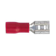 Sealey Push-On Terminal 4.8mm Female Red Pack of 100
