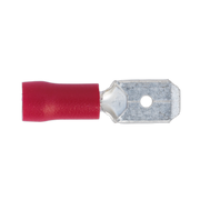 Sealey Push-On Terminal 6.3mm Male Red Pack of 100