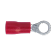 Sealey Easy-Entry Ring Terminal Ø4.3mm (4BA) Red Pack of 100