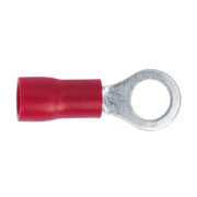 Sealey Easy-Entry Ring Terminal Ø5.3mm (2BA) Red Pack of 100