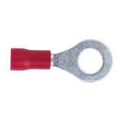 Sealey Easy-Entry Ring Terminal Ø6.4mm (1/4") Red Pack of 100