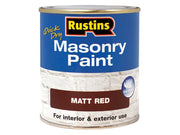 Rustins Quick Dry Masonry Paint Matt Red 250ml