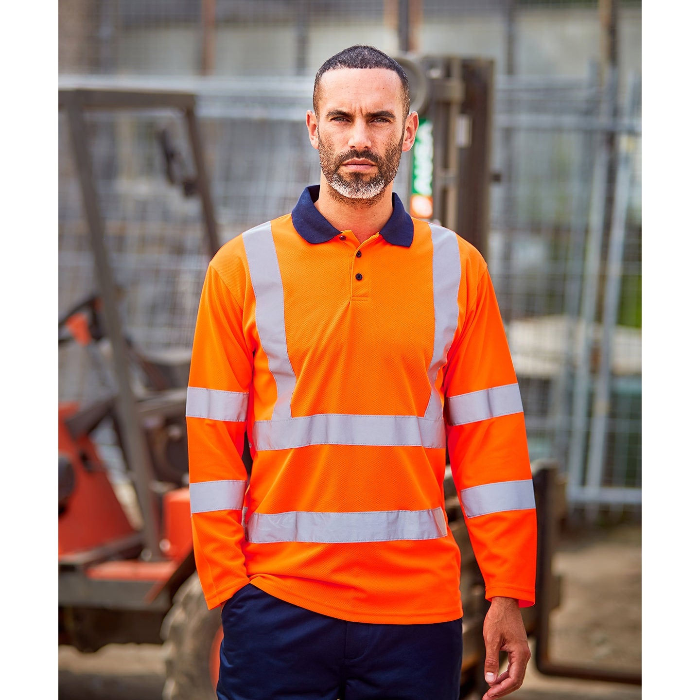 Prortx High Visibility High Visibility Long Sleeve Polo